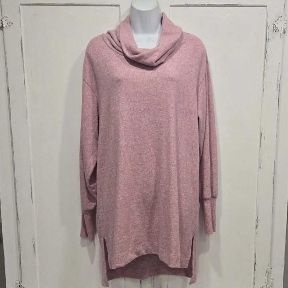 Anthropologie Soft Pink Turtleneck Sweater